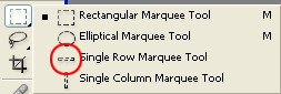 Single Row Marquee Tool