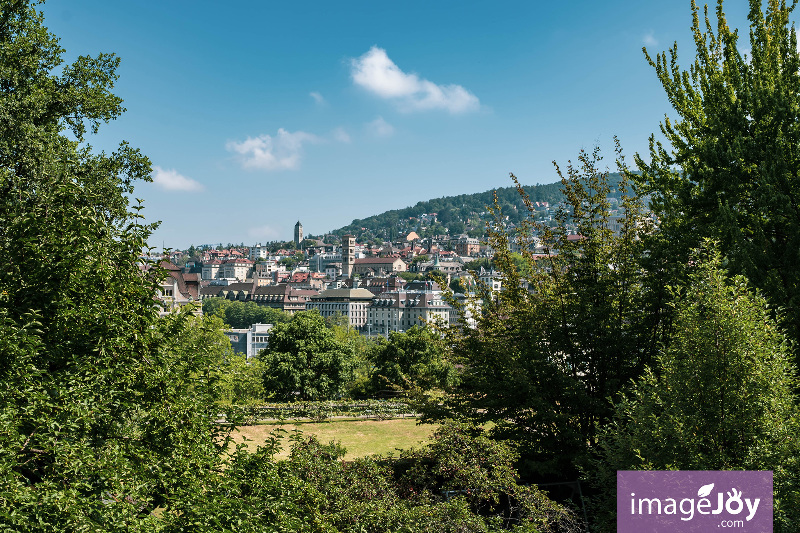 從林登霍夫山(Lindenhof Hill)看蘇黎世舊城