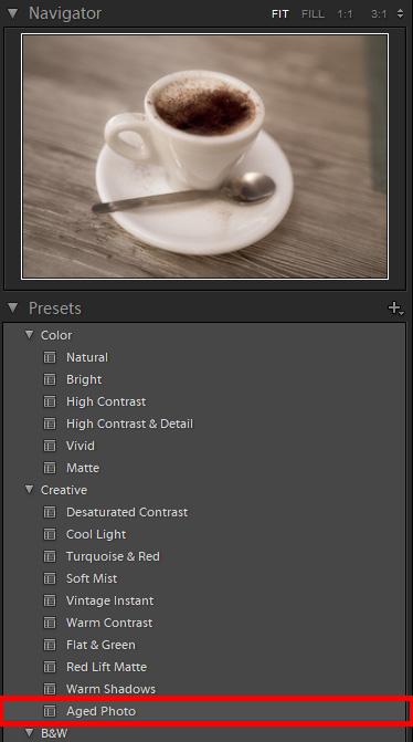 Lightroom Preset 的預視 - Aged Photo
