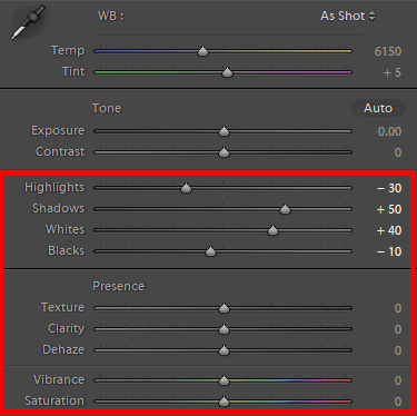 基本設定值被 Preset 改動了